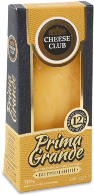 Сир твердий "Prima Grande" 50% 150г /Клуб Сиру/