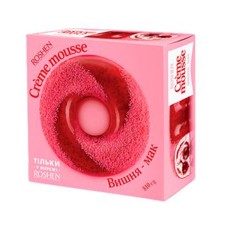 Торт крем-мус Вишня-мак, 800 г