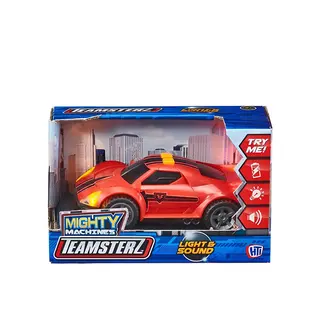 მანქანა განათებით და ხმოვანი ფუნქციით Light&Sound Super Car Mighty Machines Teamsterz HTI Toys