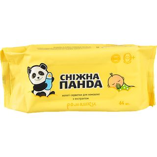 Серветки Сніжна панда 64шт д.немовлят ромашка