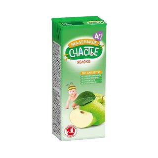 Сок Маленькое Счастье яблочный осветленный 200 мл