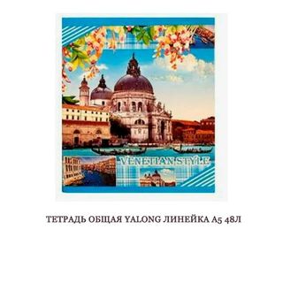 ТЕТРАДЬ ОБЩАЯ YALONG КЛЕТКА А5 48Л