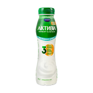 Біфідойогурт Активіа без доданого цукру натуральний питний 1.5% 260 г