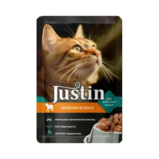 Корм для кошек Justin Ягненок 75 г