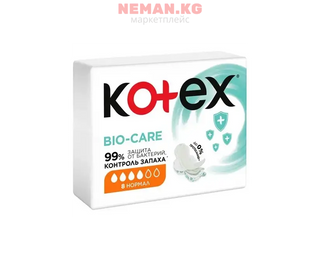 Kotex, прокладки био кэа, нормал, 8 шт