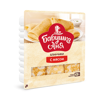 გაყინული ბლინი ხორცით 420გრ, "Babushka Annie"
