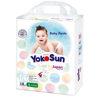 Подгузники-трусики детские "YokoSun" (9-14кг) 18шт. Размер L