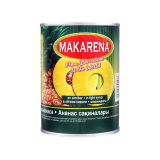 Makarena, Ананасы Makarena 850Мл Кольца В Сиропе, шт, ШК: 8437004890719