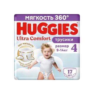 ПОДГУЗНИКИ HUGGIES PANTS CONV. МАЛ. 4 17 ШТ