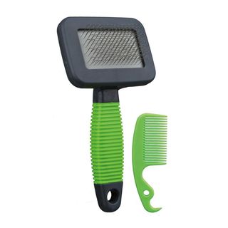 Пуходерка + гребінь для гризуна пластикова ручка 7?13 см