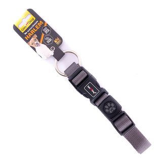 Нашийник HARLEM нейлон 2.5*46-66см сірий