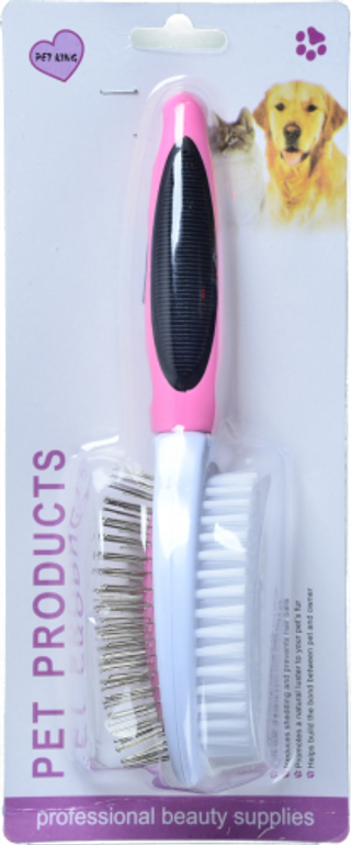 Щітка для тварин двостороння вел. 23х6,5 см арт. E9001 И816