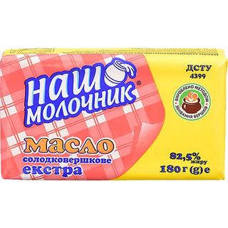 Масло Наш молочник 82,5% 180 г Екстра