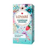 Чай (24 ф/п *2г) Lovare Champagne Splashes бленд чорного та зеленого з ягодами та аром. суниці к/уп