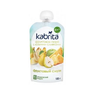 Пюре Kabrita с козьими сливками фруктовый смузи 100 г
