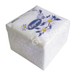 Салфетки Карина Белые 24Х24См 1-Слойные 100 Шт-4870235730326