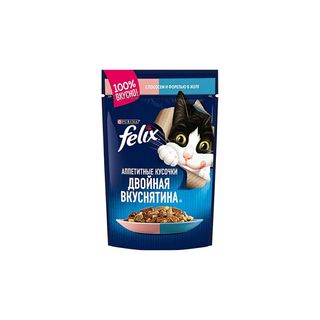 FELIX კატის ჟელე ორაგულ&კალმახ 75გ/8445290149268