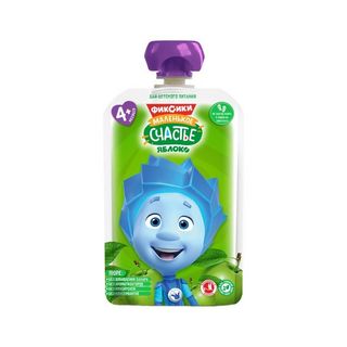 Детское пюре Фиксики Яблоко (Гуалапак) 90гр шк: 4813163003346