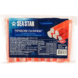 Крабові палочки Seastar 220г сурімі охол.