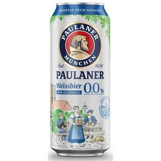 PAULANER WEISSBIER Пиво светлое нефильтрованное пастеризованное БЕЗАЛКОГОЛЬНОЕ 0,5 ЖБ (1 уп-24 шт)