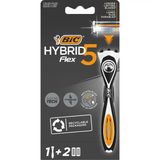 Станок для гоління чоловічий BIC Flex 5 Hibrid з 2 змінними картриджами