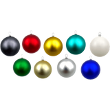 Куля ялинкова 6 см пластикова матова мультиколор