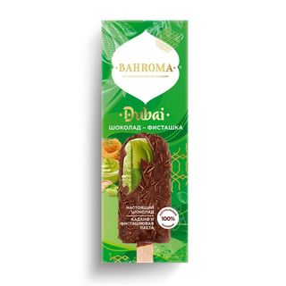 Мороженое Bahroma Эскимо фисташ. Dubai в шок. с кадаифом 90г