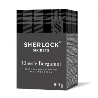Чай 100 г SHERLOCK Sekrets Classic Bergamot чорний з ароматом бергамоту та лимону к/уп