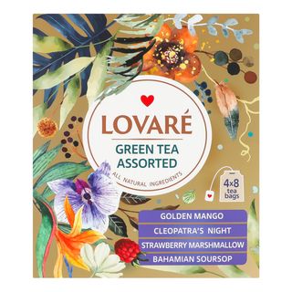 Чай фас. зел. LOVARE Green tea Assorted /пакет/32шт/7