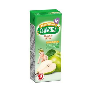 Сок Маленькое Счастье яблочно-грушевый 200 мл