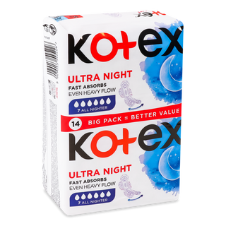 Прокладки гігієнічні Kotex Ultra Night 14шт/уп
