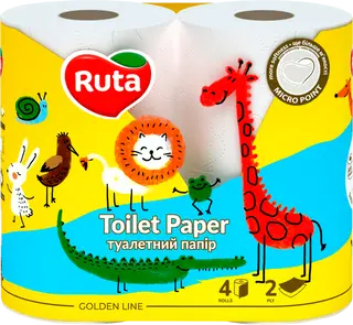 Папір туалетний Ruta Kids 2-шаровий 4 шт