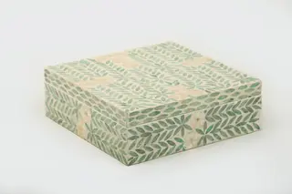 დეკორატიული ყუთი - MADELYN MDF / PEARL BOX 33X33X11 CM GREEN
