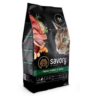 Savory Adult Cat Gourmand Fresh Turkey and Duck д/котів-гурманів, 400г