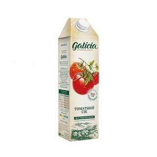 Сік 1л  Galicia Томатний з м'якоттю з сіллю стерилізований 