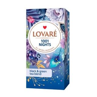 Чай (24 ф/п *2г) Lovare 1001 nights бленд чорного та зеленого з ароматом винограду з ярликом к/уп