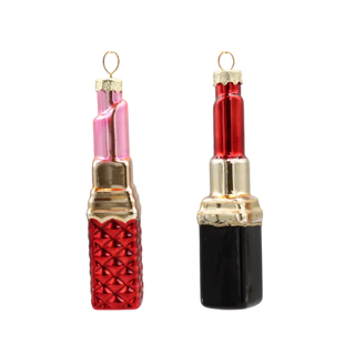 ნაძვის ხის სათამაშო, ტუჩსაცხი, მინა, 10.5 სმ