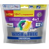 Капсули для прання Wash&Free Universal Жасмин та лаванда з марсельським милом 11 шт