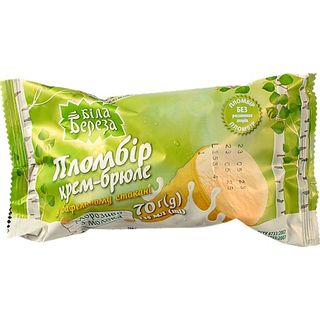 Морозиво Белая бяроза 70г крем брюле вафельний ст