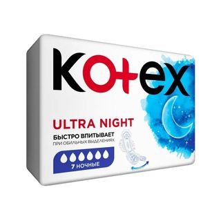 Kotex, Прокладки Kotex Ultra Night 7Шт, шт, ШК: 5029053540108