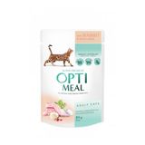 Консерви OPTIMEAL д/кот. Pouch 85г, кролик в білому соусі
