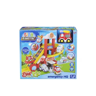 მანქანების სადგომი 1 მანქანით Fire Station Beep & Go Tiny Teamsterz HTI Toys