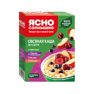 შვრიის ფანტელი ხილით ალუბალი მოცხარი ვაშლი /იასნო სოლნიშკო/ 45გრ/6