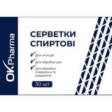 Серветки Спирт 10х10см №30 Ok Pharma
