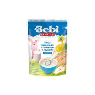 Bebi Premium / Բեբի Պրեմիում Շիլա Կաթնային Ցորեն, Թխվածքաբլիթ, Տանձ 200գ
