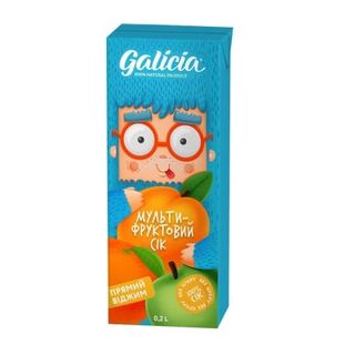 Сік 200 мл Galicia Мультифрукт з м'якоттю 