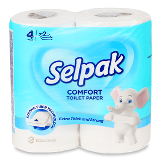 Туалетний папір Selpak Comfort 2 шари 4 рулони (8690530802117)