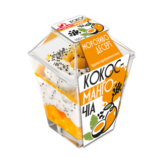Морозиво десерт Ласунка Кокос-манго-чіа  150г