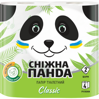 Папір туалетний Сніжна Панда Класік 2шар 4шт