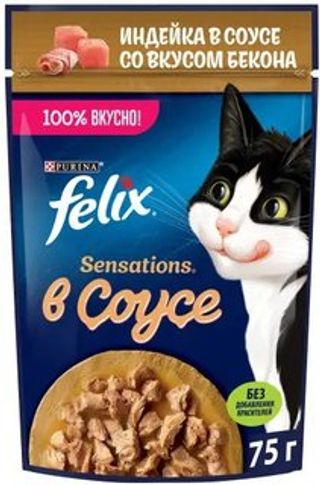 ფელიქსი სოუსი ინდაური ბეკონით 85გრ